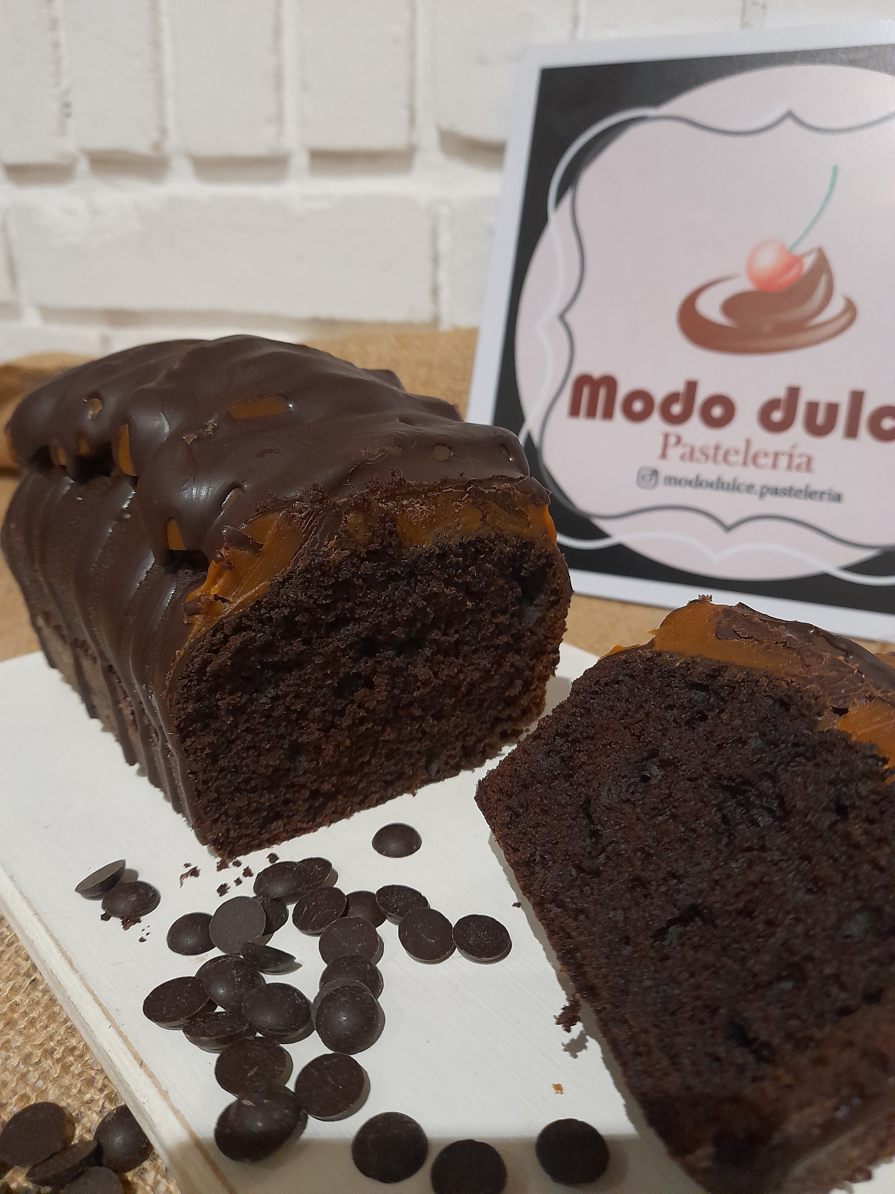 Budín de chocolate con Dulce de leche