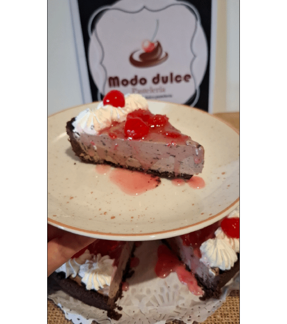 Cheesecake Selva Negra sin horno